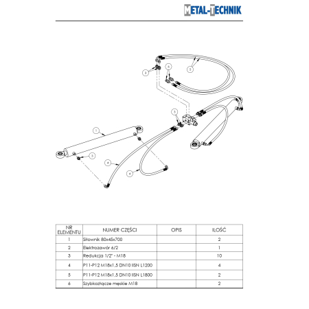 Części zamienne Pług składany TYTAN
